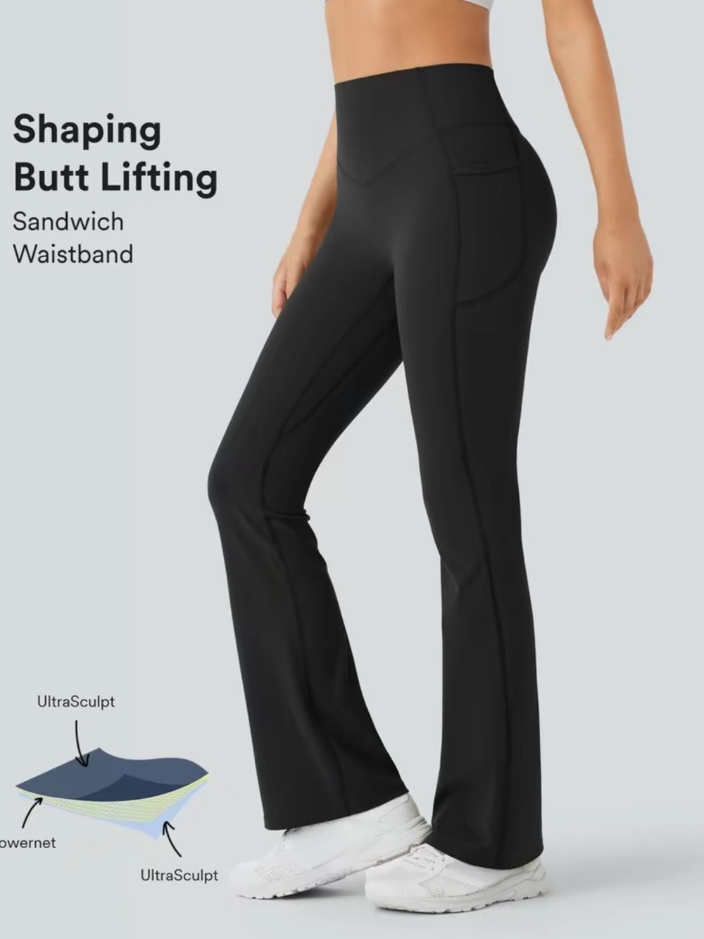 ￼Halara UltraSculpt High Waisted Scrunch Bootcut
